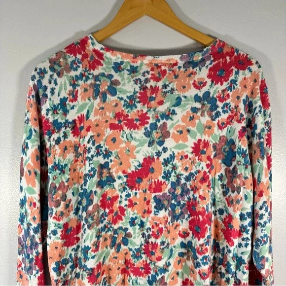 Blair Bright Floral Lightweight Button Cardigan Women's Size Medium - Picture 8 of 8